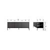 New Gravure TV meubel Woood Exclusive - 150 cm - zwart