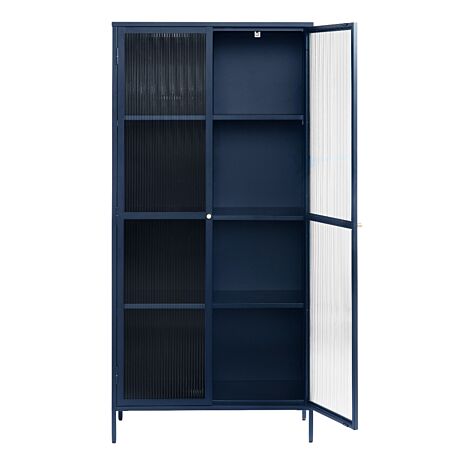 Bronco vitrinekast H190 cm Unique Furniture - staal blauw