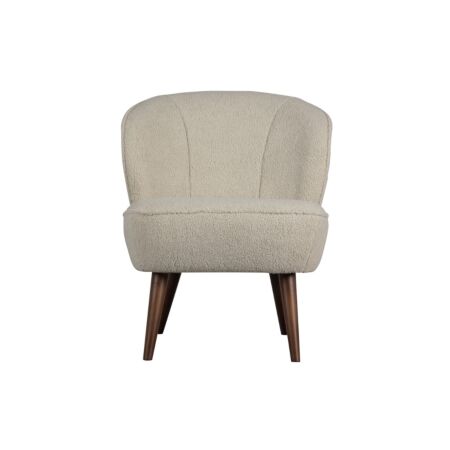 Sara fauteuil Woood - Teddy off white